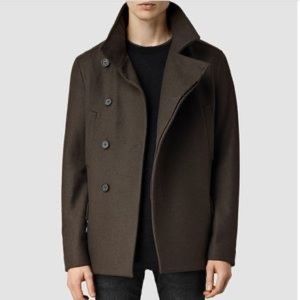 All Saints Mens Wade Peacoat - 42
